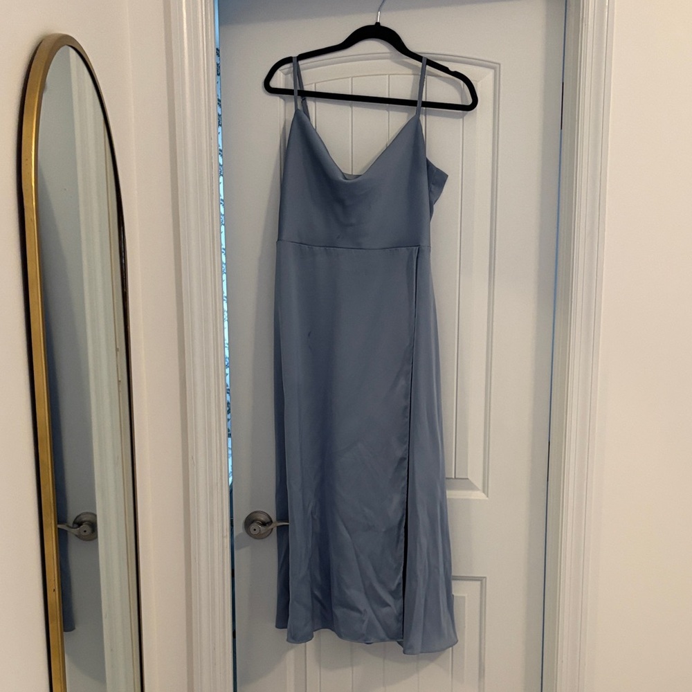 Azazie Slate Blue Dress